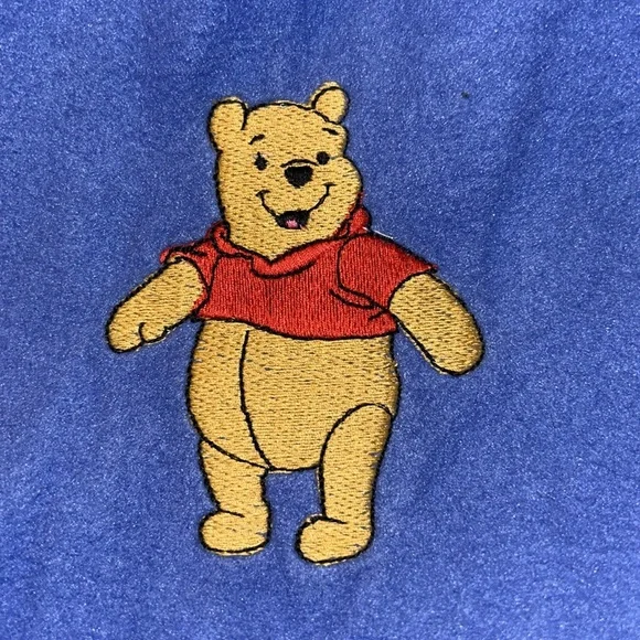 Vintage 90s Disney Winnie The Pooh Fleece One Piece Pajamas Bunting 0-6 Months - Picture 5 of 5